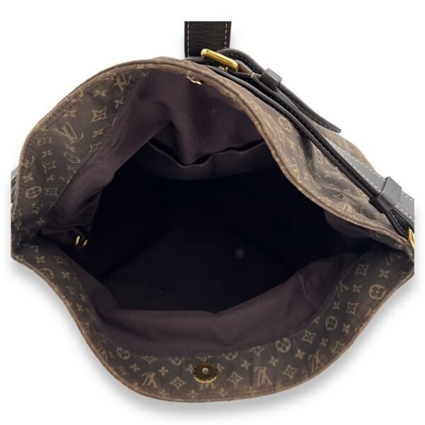 Fusain Idylle Romance Brown Shoulder Bag in Canvas, Gold hardware - Image 6
