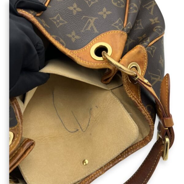 Galleria Shoulder Bag Brown in Monogram Coated Canvas, Gold hardware - Image 16