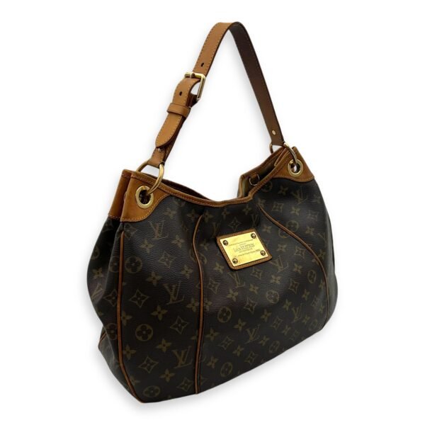 Galleria Shoulder Bag Brown in Monogram Coated Canvas, Gold hardware - Image 3