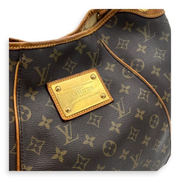 Galleria Shoulder Bag Brown in Monogram Coated Canvas, Gold hardware - Image 9