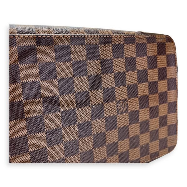 Hampstead MM Damier Ebene Top Handle Bag in Coated Canvas, Gold hardware - Image 6