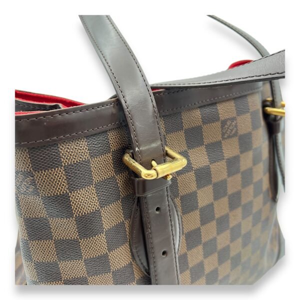 Hampstead MM Damier Ebene Top Handle Bag in Coated Canvas, Gold hardware - Image 12