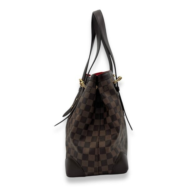 Hampstead MM Damier Ebene Top Handle Bag in Coated Canvas, Gold hardware - Image 3