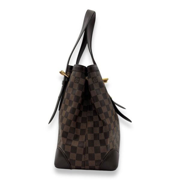 Hampstead MM Damier Ebene Top Handle Bag in Coated Canvas, Gold hardware - Image 4