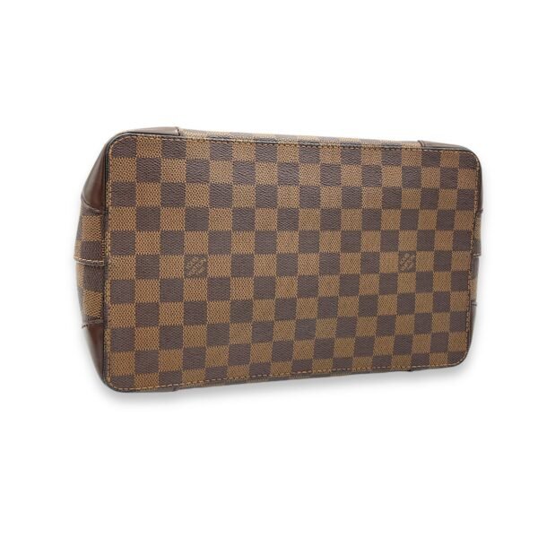 Hampstead PM Damier Ebene Top Handle Bag in Coated Canvas, Gold hardware - Image 5