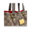 Hampstead PM Damier Ebene Top Handle Bag in Coated Canvas, Gold hardware - Image 6