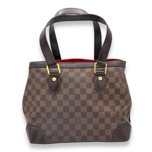 Hampstead PM Damier Ebene Top Handle Bag in Coated Canvas, Gold hardware - Image 2