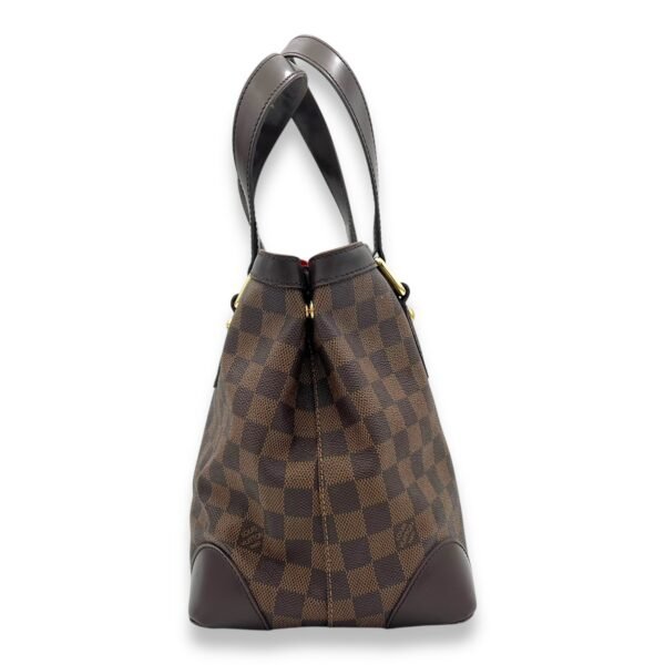 Hampstead PM Damier Ebene Top Handle Bag in Coated Canvas, Gold hardware - Image 3