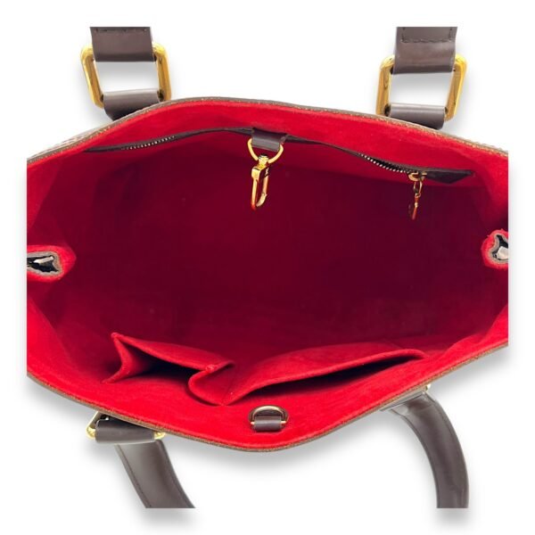 Hampstead PM Damier Ebene Top Handle Bag in Coated Canvas, Gold hardware - Image 6