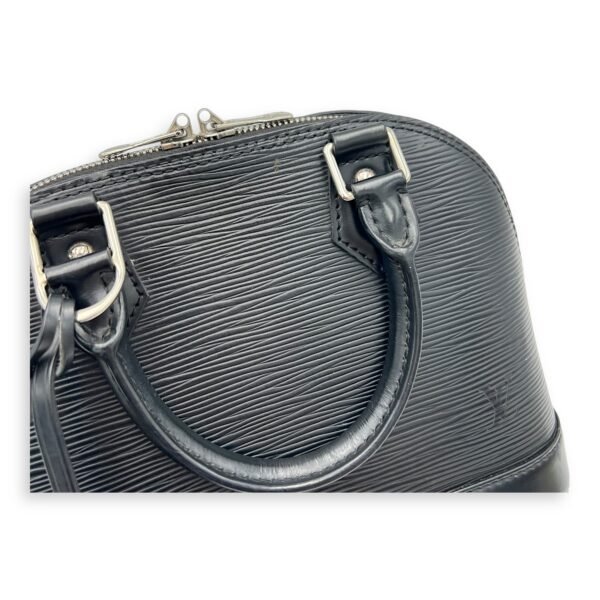 Alma Top Handle Bag BB Black in Epi Leather, Silver hardware - Image 9