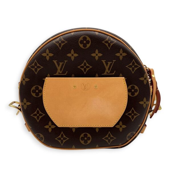 Boite a Chapeau Crossbody Bag MM Brown in Monogram Coated Canvas , Gold Hardware - Image 2
