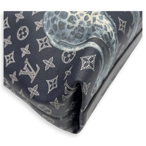 Chapman Brothers Tote Bag Blue in Coated Canvas, Silver hardware - Image 12