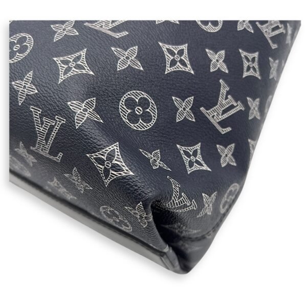 Chapman Brothers Tote Bag Blue in Coated Canvas, Silver hardware - Image 13