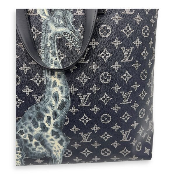 Chapman Brothers Tote Bag Blue in Coated Canvas, Silver hardware - Image 18