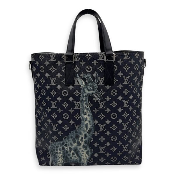 Chapman Brothers Tote Bag Blue in Coated Canvas, Silver hardware - Image 2