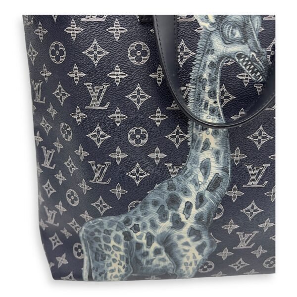 Chapman Brothers Tote Bag Blue in Coated Canvas, Silver hardware - Image 22