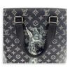 Chapman Brothers Tote Bag Blue in Coated Canvas, Silver hardware - Image 23