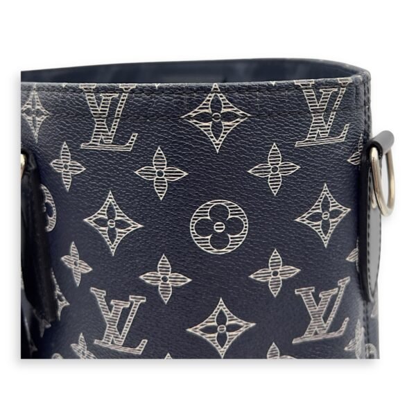 Chapman Brothers Tote Bag Blue in Coated Canvas, Silver hardware - Image 24