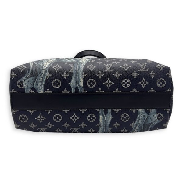 Chapman Brothers Tote Bag Blue in Coated Canvas, Silver hardware - Image 5