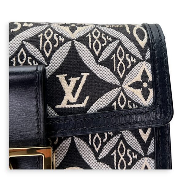 Dauphine Black Wallet on Chain in Jacquard, Gold hardware - Image 8