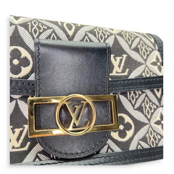 Dauphine Black Wallet on Chain in Jacquard, Gold hardware - Image 9