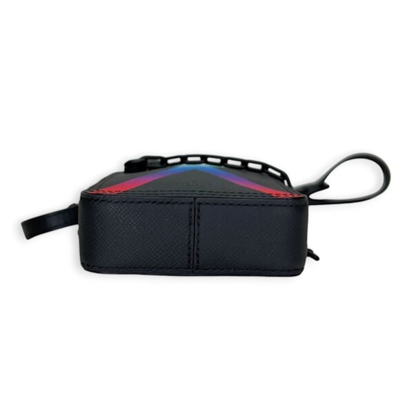 Danube Crossbody Bag  Black in Taiga Leather , Lacquered Metal Hardware - Image 5