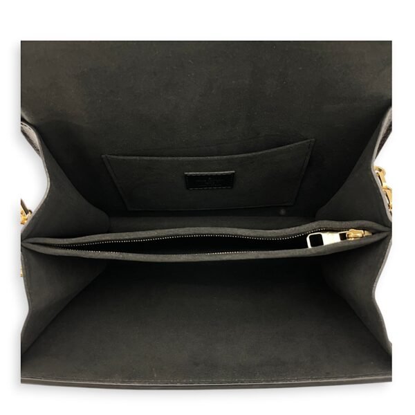 Dauphine MM Black Shoulder Bag in Calfskin, Gold hardware - Image 11