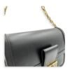 Dauphine MM Black Shoulder Bag in Calfskin, Gold hardware - Image 6