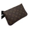 Double Zip Reverse Crossbody Bag Brown in Coated Canvas, Gold hardware - Image 12