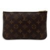 Double Zip Reverse Crossbody Bag Brown in Coated Canvas, Gold hardware - Image 2
