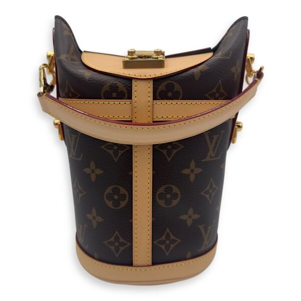 Duffle Brown Bucket Bag in Monogram Coated Canvas, Gold hardware - Image 16