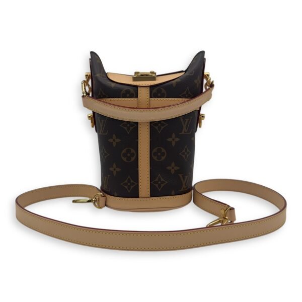 Duffle Brown Bucket Bag in Monogram Coated Canvas, Gold hardware - Image 17