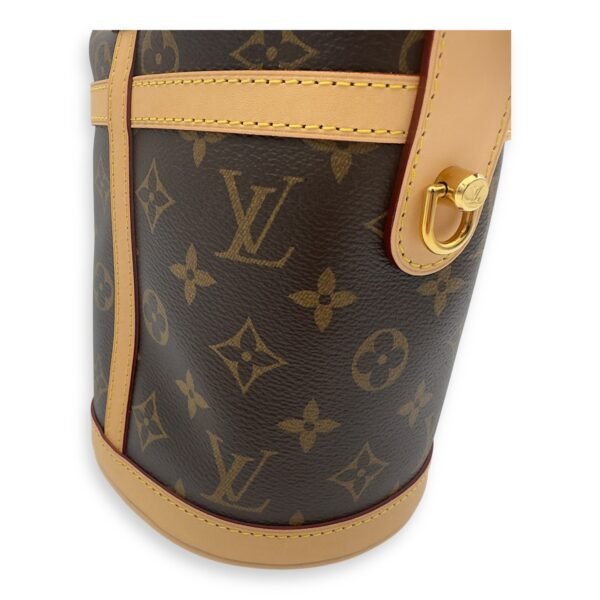 Duffle Brown Bucket Bag in Monogram Coated Canvas, Gold hardware - Image 18
