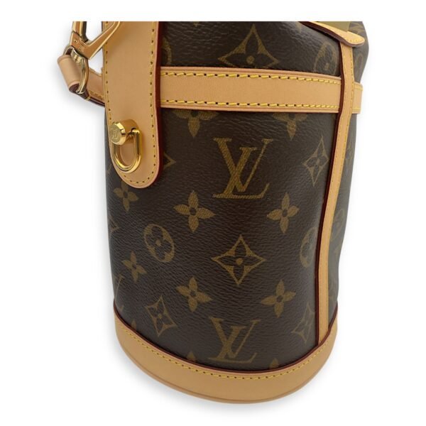 Duffle Brown Bucket Bag in Monogram Coated Canvas, Gold hardware - Image 19