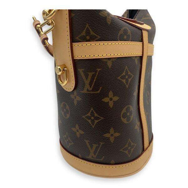 Duffle Brown Bucket Bag in Monogram Coated Canvas, Gold hardware - Image 20