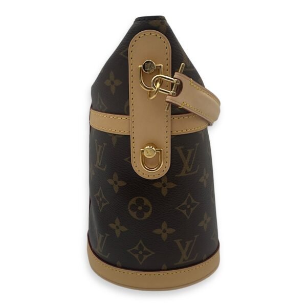 Duffle Brown Bucket Bag in Monogram Coated Canvas, Gold hardware - Image 3