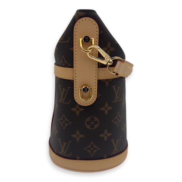 Duffle Brown Bucket Bag in Monogram Coated Canvas, Gold hardware - Image 4