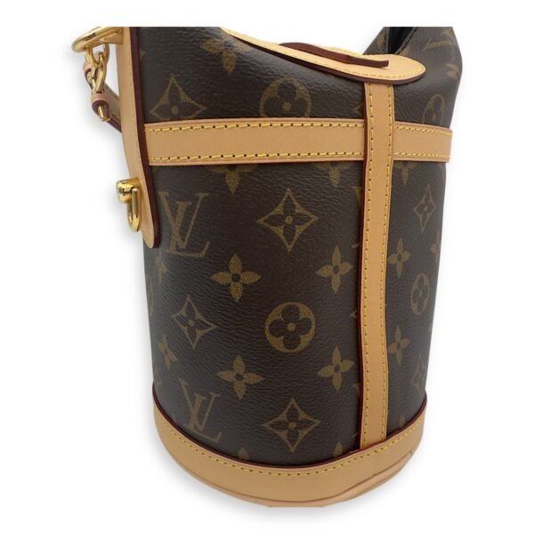 Duffle Brown Bucket Bag in Monogram Coated Canvas, Gold hardware - Image 9