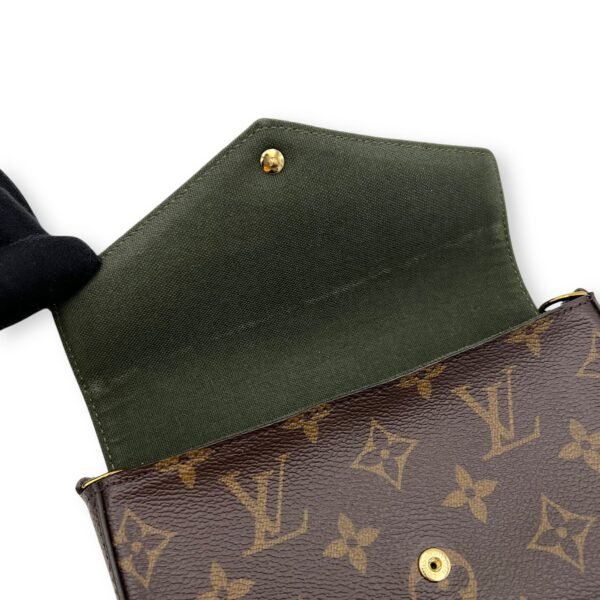 Felicie Strap and Go Brown Crossbody Bag in Monogram Coated Canvas, Gold hardware - Image 16