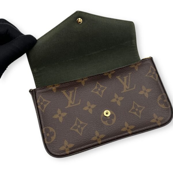 Felicie Strap and Go Brown Crossbody Bag in Monogram Coated Canvas, Gold hardware - Image 17