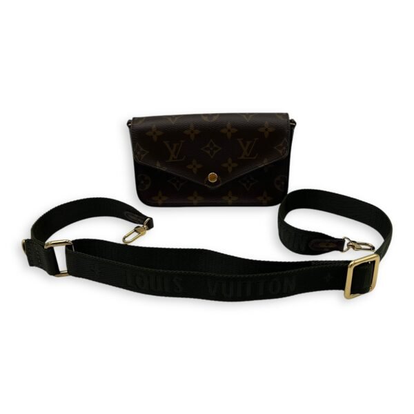 Felicie Strap and Go Brown Crossbody Bag in Monogram Coated Canvas, Gold hardware - Image 18