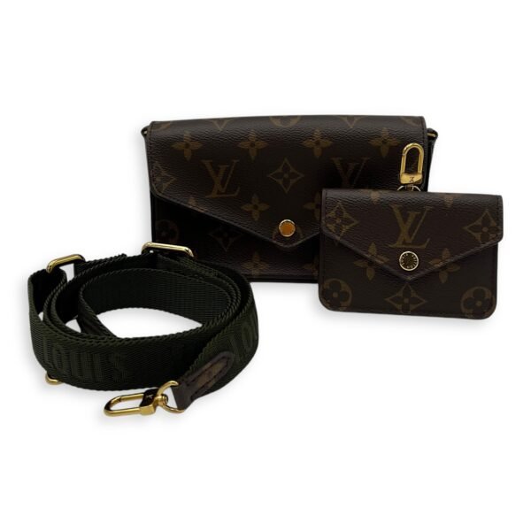 Felicie Strap and Go Brown Crossbody Bag in Monogram Coated Canvas, Gold hardware - Image 19