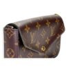 Felicie Strap and Go Brown Crossbody Bag in Monogram Coated Canvas, Gold hardware - Image 11