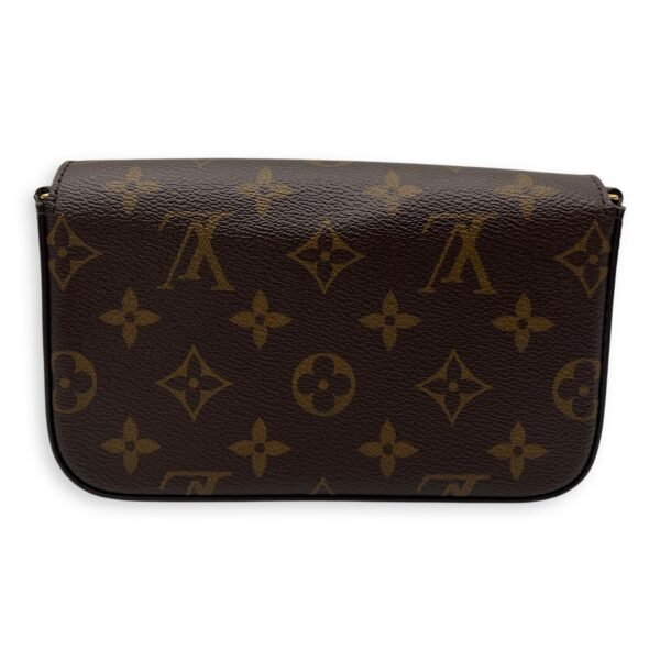 Felicie Strap and Go Brown Crossbody Bag in Monogram Coated Canvas, Gold hardware - Image 2