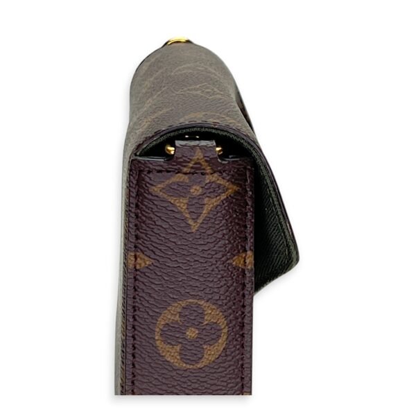 Felicie Strap and Go Brown Crossbody Bag in Monogram Coated Canvas, Gold hardware - Image 12