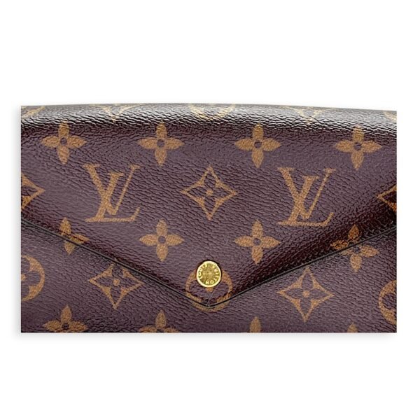 Felicie Strap and Go Brown Crossbody Bag in Monogram Coated Canvas, Gold hardware - Image 13