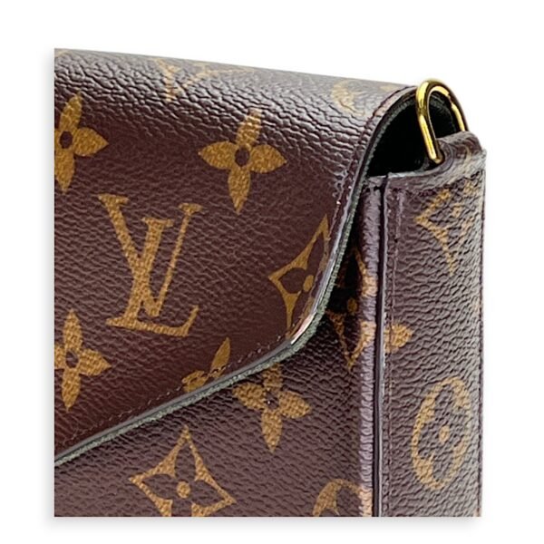 Felicie Strap and Go Brown Crossbody Bag in Monogram Coated Canvas, Gold hardware - Image 14