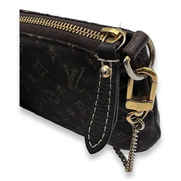 Idyle Mini Brown Pouch in Canvas, Gold hardware - Image 7