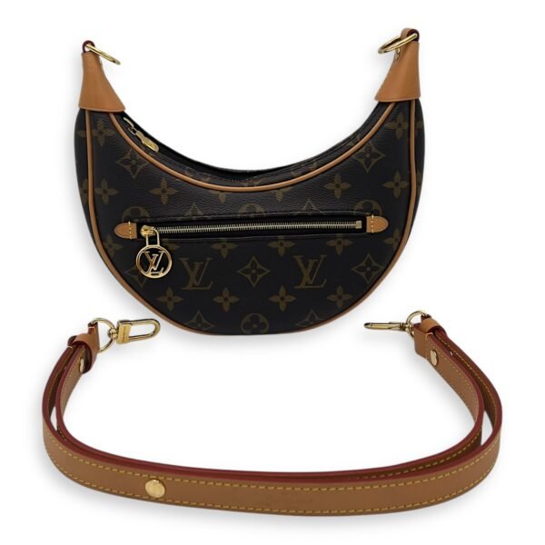 Loop Shoulder Bag Brown in Monogram Coated Canvas, Gold hardware - Image 14