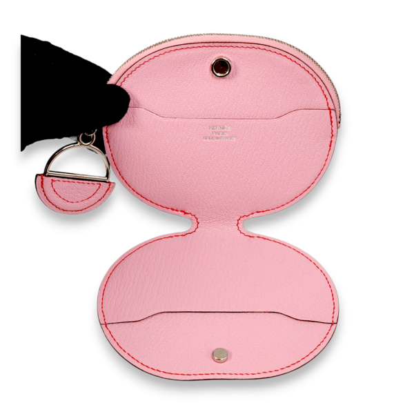 In-The-Loop Mini Mauve Sylvestre Card Holder in Chevre Mysore, Palladium hardware - Image 3